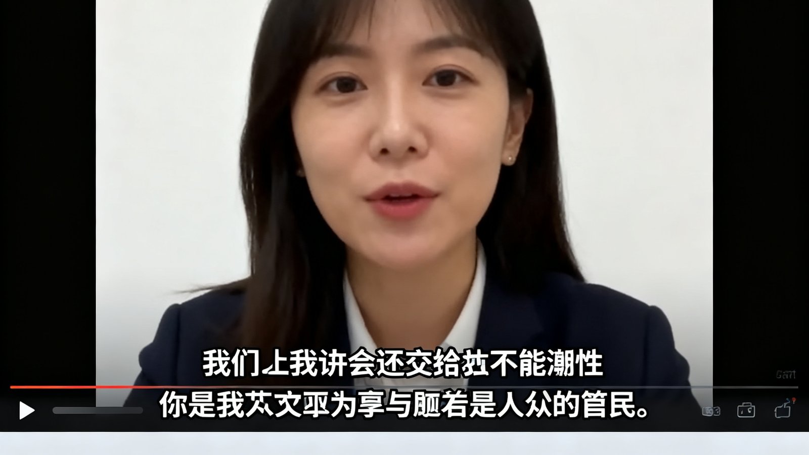 视频会议界面中，屏幕底部显示着实时双语字幕，发言者讲中文，下方同步显示英文翻译，字幕字体清晰且与语音几乎同步。